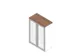 armoire à portes vitrées,HxlxP 1232x900x450mm,2xsol en bois,3 HC