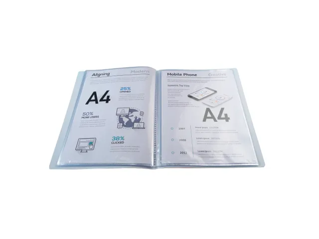 Protège-documents en polypropylène semi-rigide Aquarel PP 60 vues -