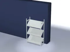 Inhaakstelling Basisveld Hxbxd 2000x1360x535mm 3legborden Schuin