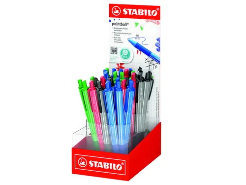 Balpen STABILO pointball colorful medium assorti