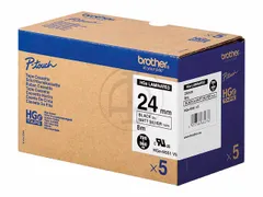 Hge-m951v5 Brother 24mm (5) Zwart Op Zilver Mat Gelamineerd