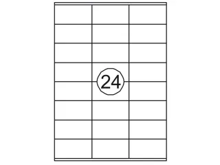 Etiket Rillstab 70x36mm Wit 2400 Stuks - 2