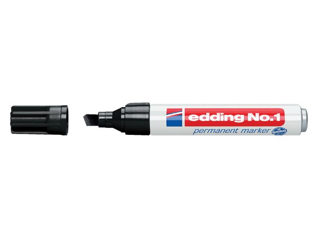 Viltstift edding 1 schuin 1-5mm zwart | ViltstiftenShop.nl