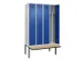 locker met bank,voor scheiding van kleding,HxBxD 2120x1200x815mm,4vak