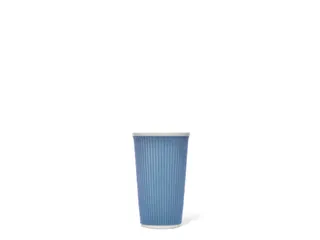 Beker porselein Les Artistes Paris 450ml met siliconen grip ribbel Blu - 1