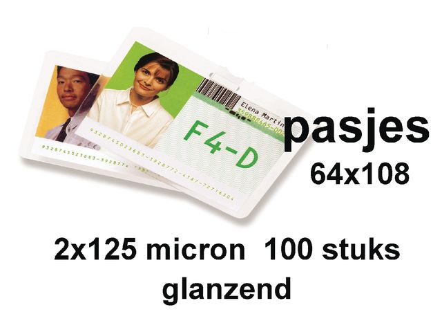 Lamineerhoes Gbc Bagage Label 64x108mm 125 Micron glanzend | LamineermachineShop.nl