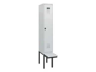 locker met bank,HxBxD 1950x300x815mm,1vak,vak B 300mm,draaigrendel - 2