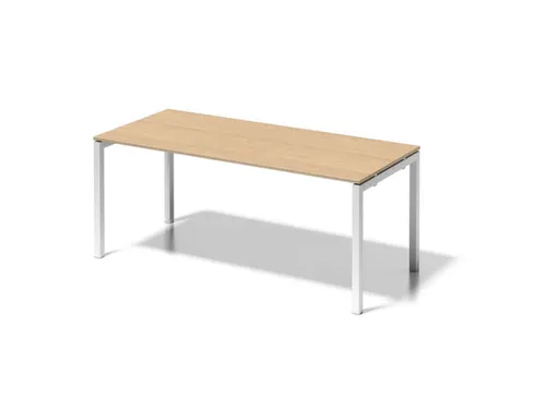 bureau HxBxD 740x1800x800mm blad esdoorn 4-voeten verkeerswit