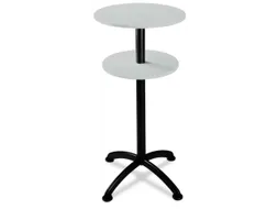 Statafel Stalen 4-Poots H 112cm Lichtgrijs Onderstel Zwart