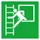 Bord Voor Vluchtroutesignalering,Nooduitgang Links,Wandbord,Aluminium