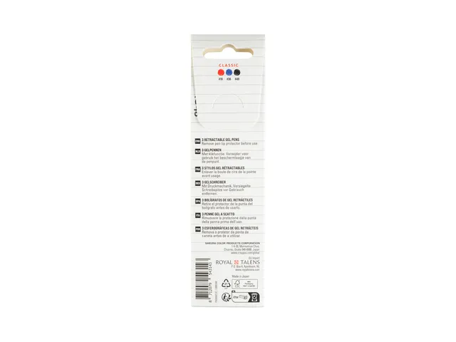 Gelschrijver Sakura Gelly Roll Classic 3 kleuren assorti