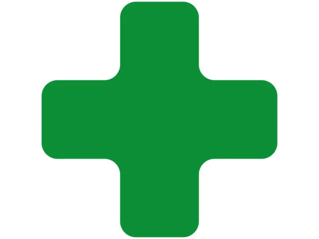 plaksymbool,plus,markering HxB 150x150mm,PVC,groen