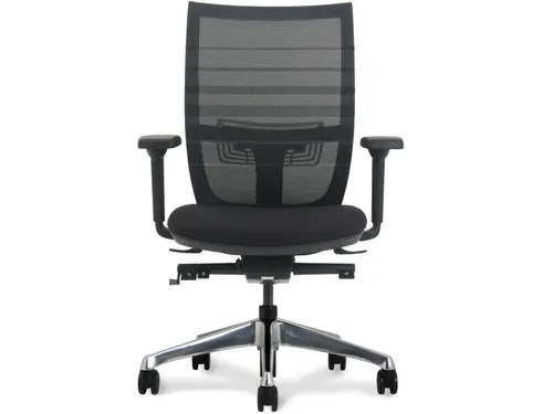 Bureaustoel Deluxe Zwart met Lendensteun Ergonomisch