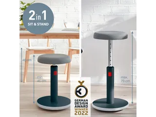 Actieve zit-sta kruk Leitz Ergo Cosy grijs - 12