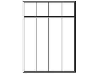 lockerkast,HxBxD 1850x1200x500mm,4vak,RAL7035,front RAL3000 - 4