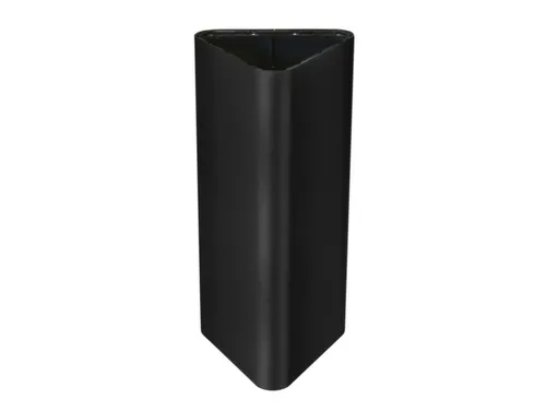 afvalbak,60l,HxBxD 800x380x380mm,romp staal zwart,gesloten