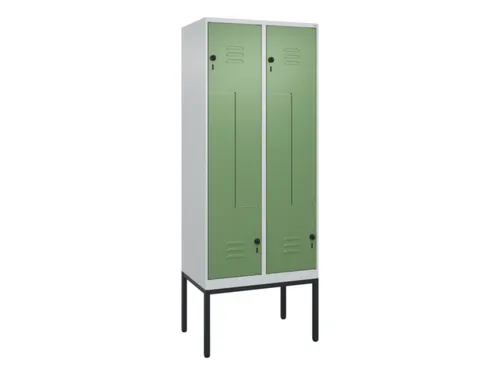 Z-garderobekast,HxBxD 2120x800x500mm,vak B 200/400mm,draaigrendel