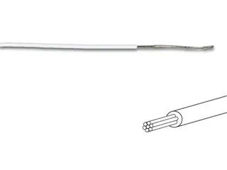 Montagedraad - ø 1.4mm - 0.2mm² - Meeraderig - WIT - 1