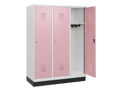 schoollocker,HxBxD 1630x1200x500mm,3vak,vak B 400mm,cil.-slot,sokkel