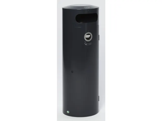 Combi-Asbak 90 Liter 1245x420mm Ral7021 Antraciet Afsluitbaar Staal