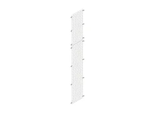 zijwand,v. inhaakstelling,HxD 3000x500mm,verzinkt,rooster,MW 50x50mm - 1