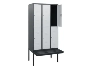 Dubbeldekse dekenkist,HxBxD 1950x900x815mm,3x2vak.,vak B 300mm - 2
