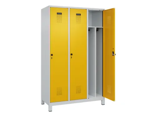 locker voor scheiding van kleding,HxBxD 1950x1200x500mm,3vak