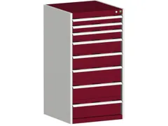ladekast HxBxD 1200x650x650mm 8laden romp RAL7035 front RAL3004