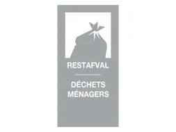 Magneetsticker Restafval/Déchets Ménagers