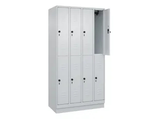 dubbeldekse locker,HxBxD 1950x1000x500mm,4x2vak.,vak B 250mm - 2