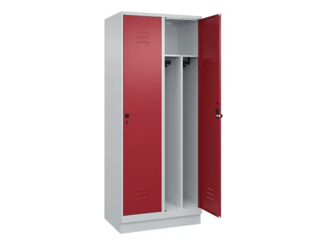armoire vestiaire noir et blanc,HxlxP 1950x800x500mm,2compart.
