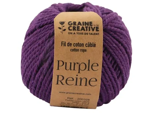 Macramé touw, ft 2,5 mm x 80 m, paars