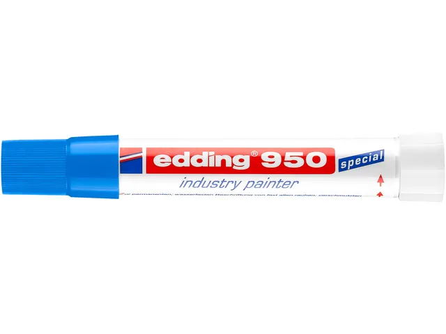 Viltstift edding 950 pastamarker industry rond 10mm blauw