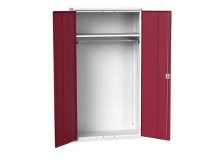 Lockerkast 2000x1050x550mm 1 vak, dubbele vleugeldeur, RAL3004 - 1