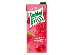 Fruitdrank DubbelFrisss framboos zwarte bes pak 1500ml