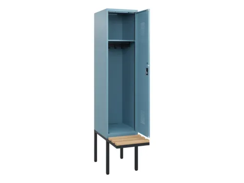locker met bank,HxBxD 1950x400x815mm,1vak,vak B 400mm,cilinderslot