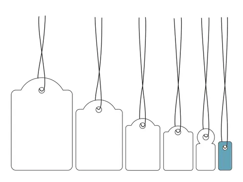 HERMA 6931 Hanglabel 7x15mm Wit karton met wit draad 1000 stuks
