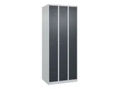 locker,HxBxD 1850x750x500mm,3vak,vak B 250mm,cil.-slot,staand op vloer