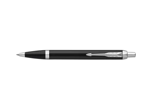 Balpen Parker IM Matt Black CT Finish Medium Blauwe inkt