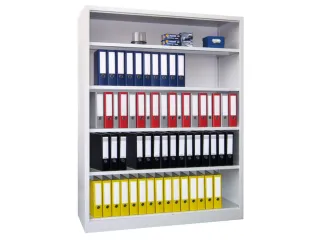 kantoorstelling,HxBxD 1950x1200x400mm,4xStalen bodem,5ordnerhoogtes - 1