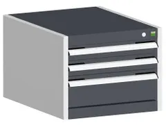 ladekast,HxBxD 400x525x525mm,3lade(n),m. lade voor normale belastingen