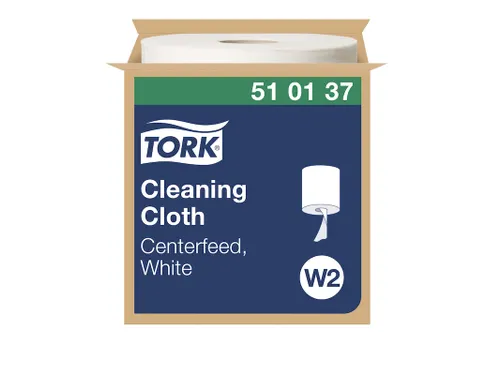 Reiningingsdoek Tork W1 herbruikbaar nonwoven 400 vel wit 510137
