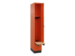 locker met bank,HxBxD 1950x300x815mm,1vak,vak B 300mm,draaigrendel