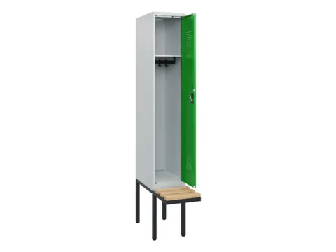 locker met bank,HxBxD 1950x300x815mm,1vak,vak B 300mm,cilinderslot