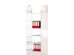 Hoekveld Hxb 2250x600mm 6legborden 1zijpaneel Zonder Achterwand Wit