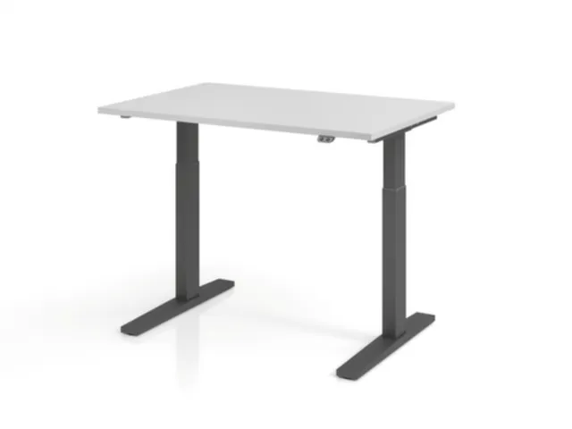 Bureau assis-debout électrique 700-1200x1200x800mm gris/graphite