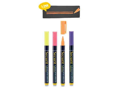 Krijtstift Securit Sma-100 Rond 1-2mm Assorti 4 stuks