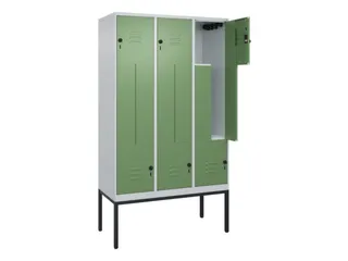 Z-garderobekast,HxBxD 2120x1200x500mm,vak B 200/400mm,draaigrendel - 2