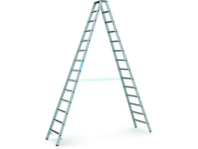 veiligheidsladder,beide zijden,2x14treden m. R13-laag,balk L 3,95m