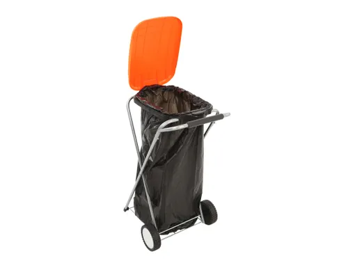 Afvalzakhouder Move & Up Oranje 120 Liter zakken Verrijdbaar